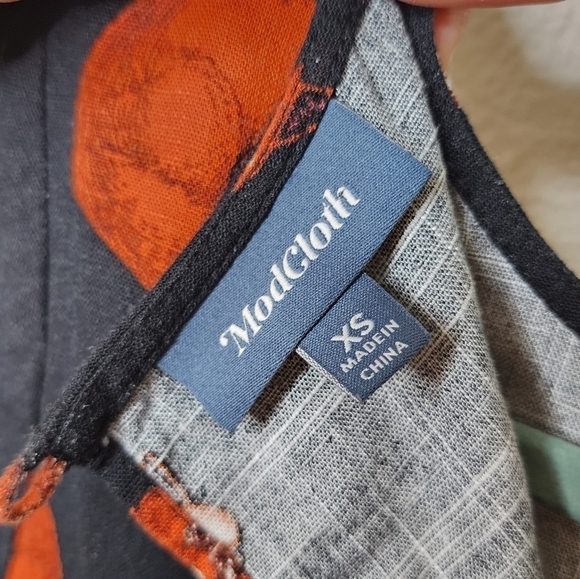 ModCloth Black Fox Print Tie-Waist Jumpsuit  XS - Picture 4 of 5